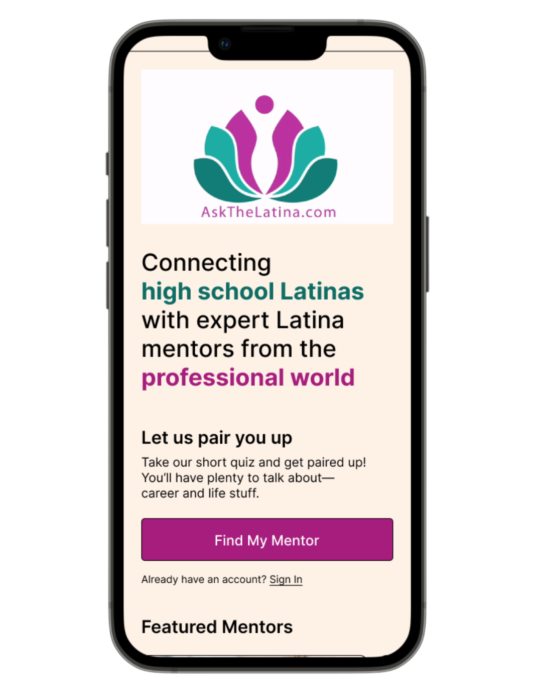 Latina Mentorship App<br />
